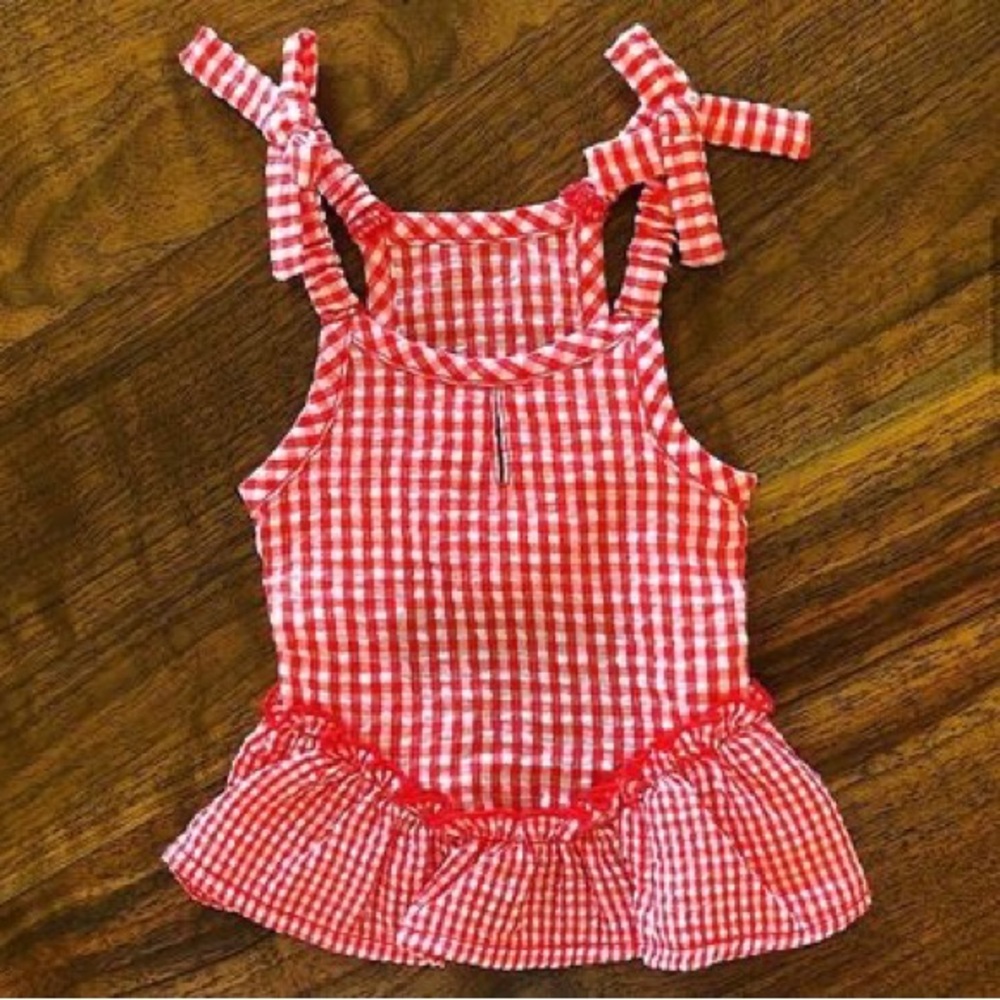 NEW Set Bond & Co Dog Cat Seersucker Dress and Shirt Set XS